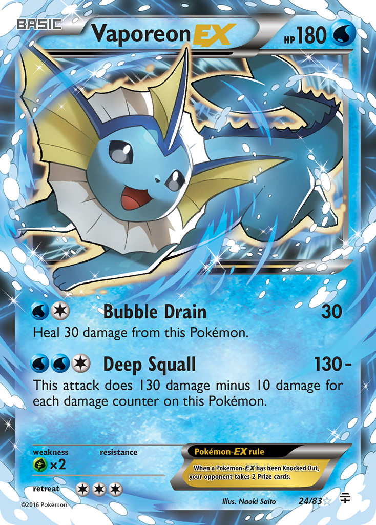 Vaporeon EX (24/83) [XY: Generations] | All Aboard Games