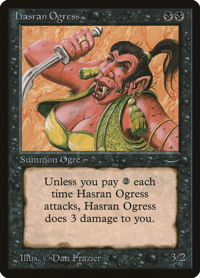 Hasran Ogress (Dark Mana Cost) [Arabian Nights] | All Aboard Games