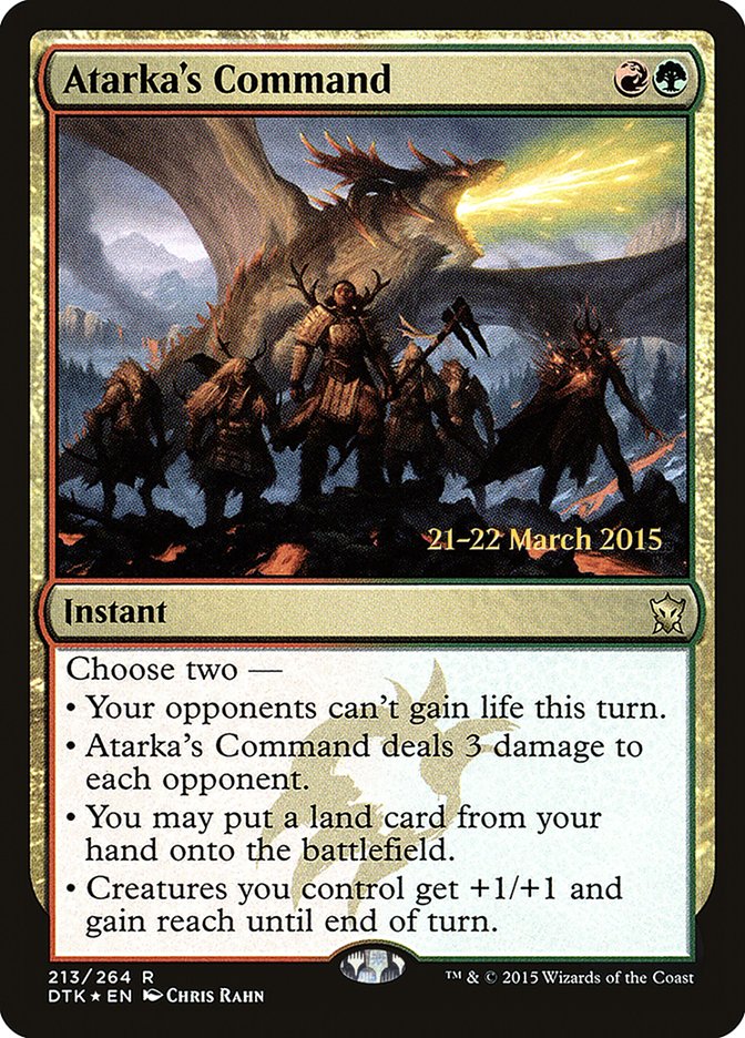 Atarka's Command  [Dragons of Tarkir Prerelease Promos] | All Aboard Games