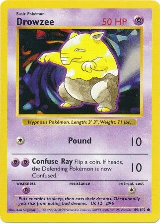 Drowzee (49/102) [Base Set Shadowless Unlimited] | All Aboard Games