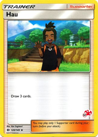 Hau (120/149) (Charizard Stamp #57) [Battle Academy 2020] | All Aboard Games