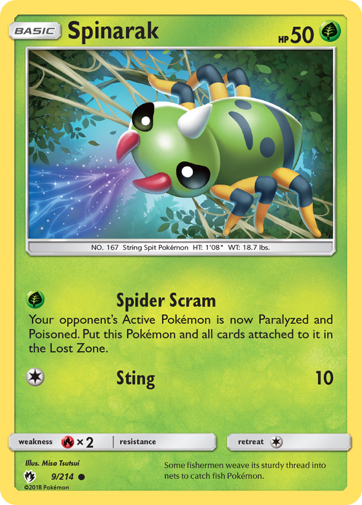 Spinarak (9/214) [Sun & Moon: Lost Thunder] | All Aboard Games