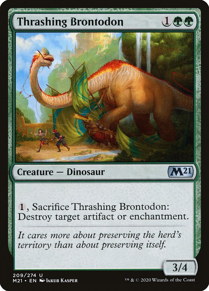 Thrashing Brontodon [Core Set 2021] | All Aboard Games