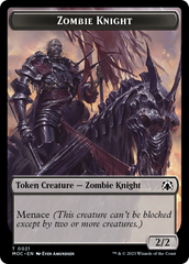Zombie Knight // Human (6) Double-Sided Token [March of the Machine Commander Tokens] | All Aboard Games