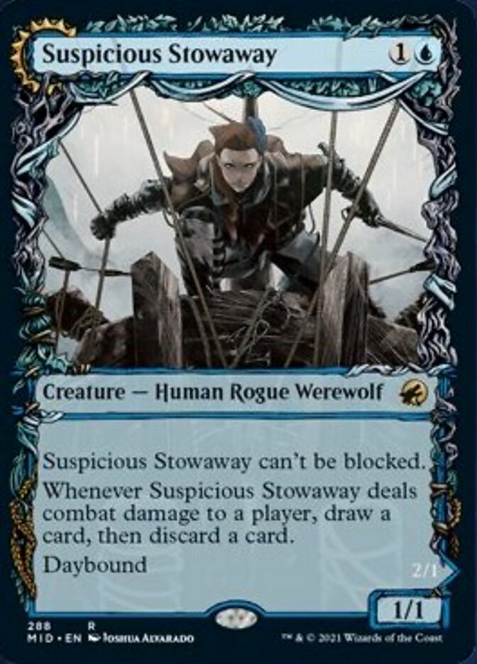 Suspicious Stowaway // Seafaring Werewolf (Showcase Equinox) [Innistrad: Midnight Hunt] | All Aboard Games