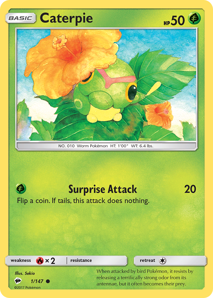 Caterpie (1/147) [Sun & Moon: Burning Shadows] | All Aboard Games