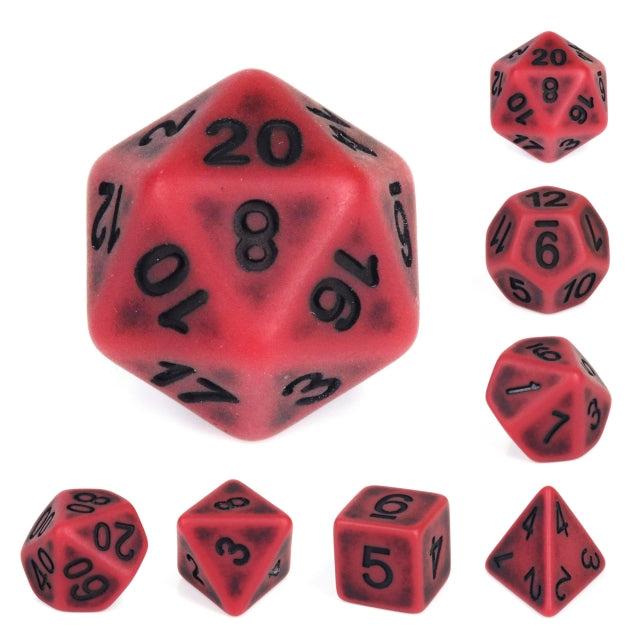 7pc Ancient Red w/ Black - HDA03 | All Aboard Games