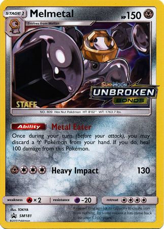 Melmetal (SM181) (Staff Prerelease Promo) [Sun & Moon: Black Star Promos] | All Aboard Games