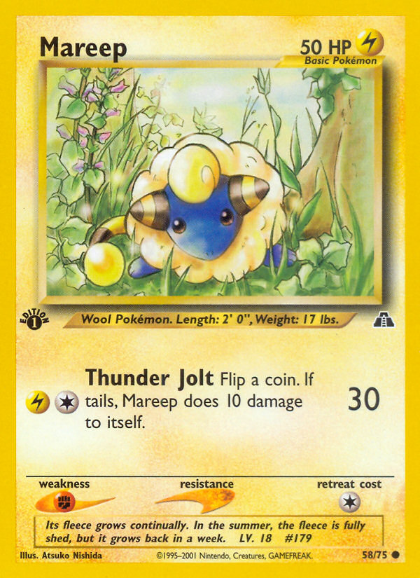 Mareep (58/75) [Neo Discovery 1st Edition] | All Aboard Games