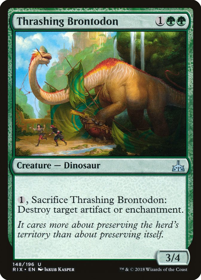 Thrashing Brontodon [Rivals of Ixalan] | All Aboard Games