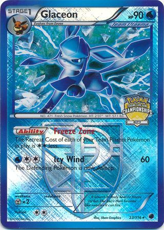 Glaceon (23/116) (City Championship Promo) [Black & White: Plasma Freeze] | All Aboard Games