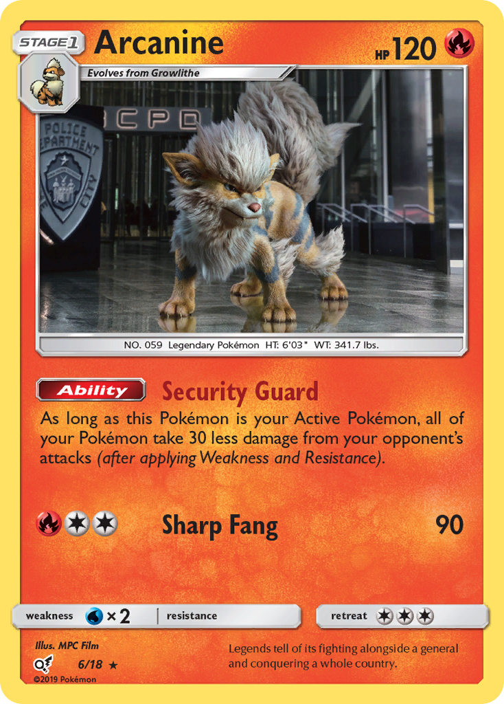 Arcanine (6/18) [Sun & Moon: Detective Pikachu] | All Aboard Games