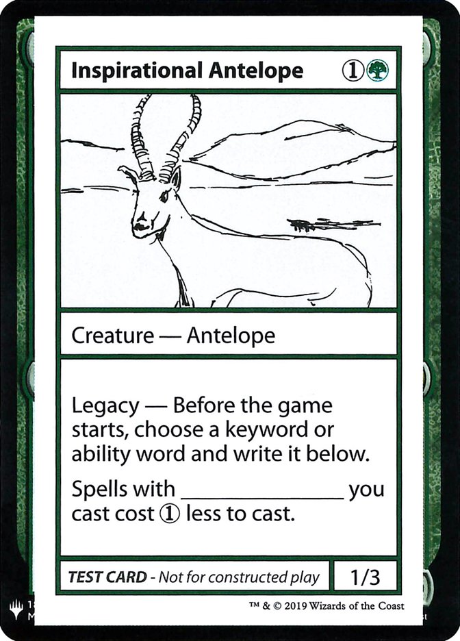 Inspirational Antelope [Mystery Booster Playtest Cards] | All Aboard Games