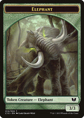 Elephant // Saproling Double-Sided Token [Commander 2015 Tokens] | All Aboard Games