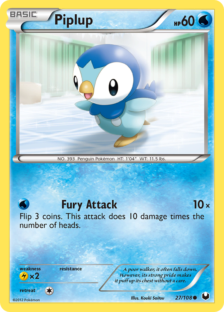 Piplup (27/108) [Black & White: Dark Explorers] | All Aboard Games