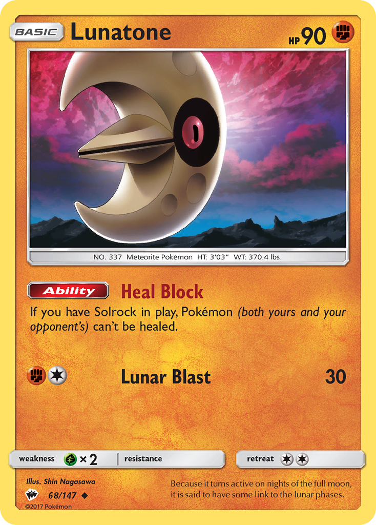 Lunatone (68/147) [Sun & Moon: Burning Shadows] | All Aboard Games