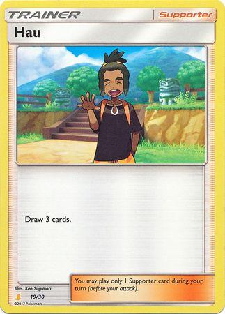 Hau (19/30) [Sun & Moon: Trainer Kit - Alolan Raichu] | All Aboard Games