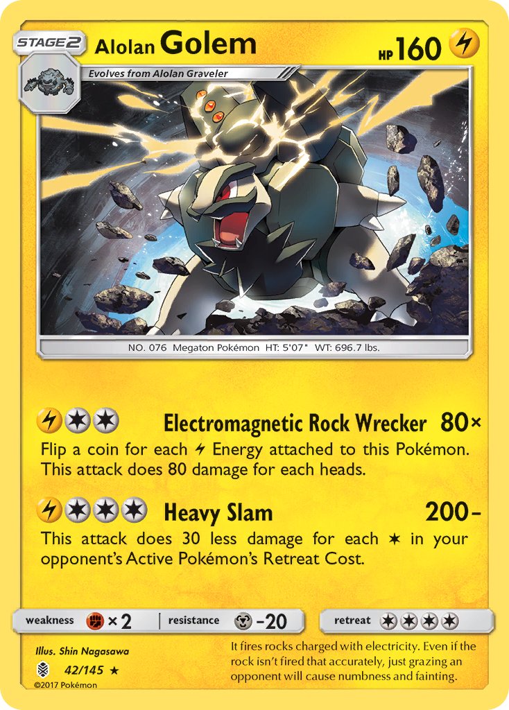 Alolan Golem (42/145) (Cosmos Holo) (Blister Exclusive) [Sun & Moon: Guardians Rising] | All Aboard Games
