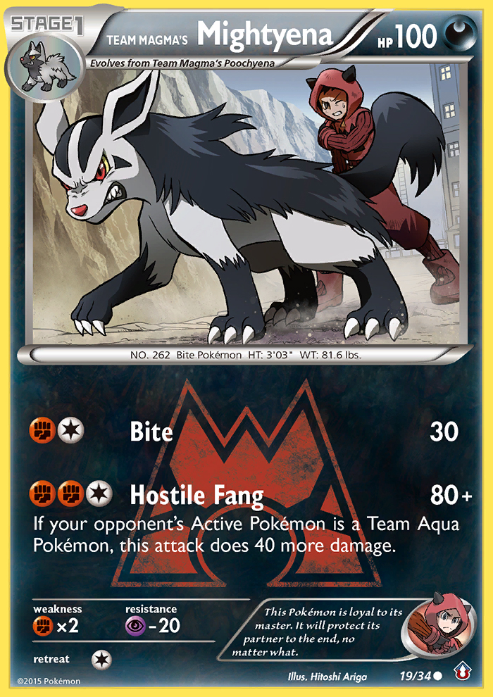 Team Magma's Mightyena (19/34) [XY: Double Crisis] | All Aboard Games