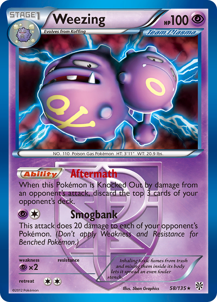 Weezing (58/135) [Black & White: Plasma Storm] | All Aboard Games