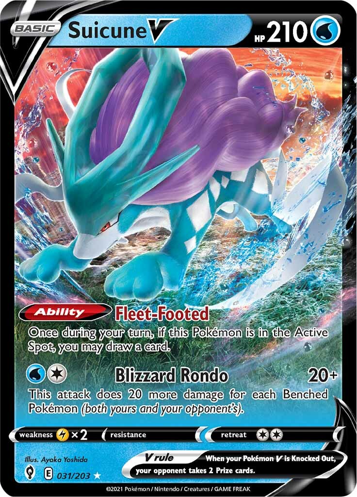 Suicune V (031/203) [Sword & Shield: Evolving Skies] | All Aboard Games