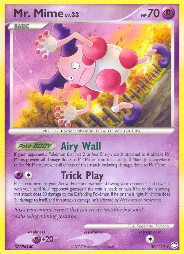 Mr. Mime (30/123) [Diamond & Pearl: Mysterious Treasures] | All Aboard Games