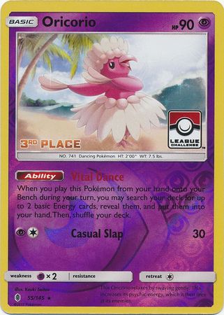 Oricorio (55/145) (League Promo 3rd Place) [Sun & Moon: Guardians Rising] | All Aboard Games