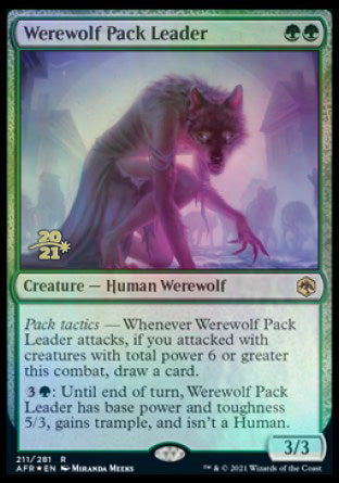 Werewolf Pack Leader [Dungeons & Dragons: Adventures in the Forgotten Realms Prerelease Promos] | All Aboard Games