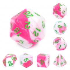 7pc Blend Pink-White w/ Green - HDB13 | All Aboard Games