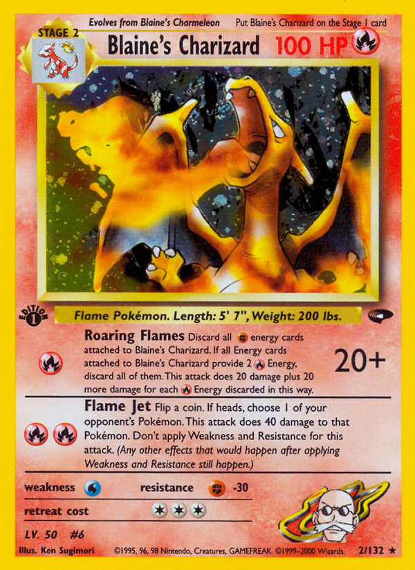 Blaine's Charizard (2/132) [Gym Challenge 1st Edition] | All Aboard Games