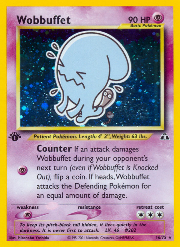 Wobbuffet (16/75) [Neo Discovery 1st Edition] | All Aboard Games