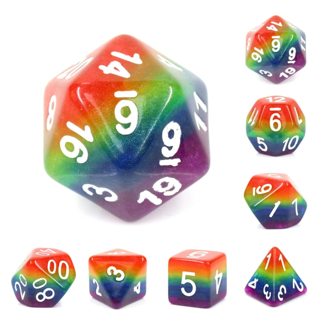 7pc Rainbow w/ White - HDL09 | All Aboard Games