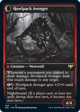 Ill-Tempered Loner // Howlpack Avenger [Innistrad: Double Feature] | All Aboard Games