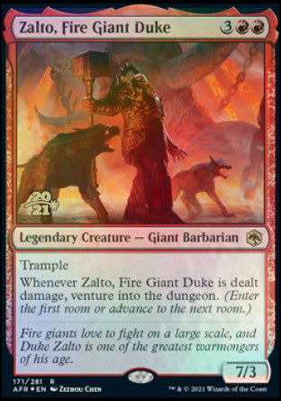 Zalto, Fire Giant Duke [Dungeons & Dragons: Adventures in the Forgotten Realms Prerelease Promos] | All Aboard Games