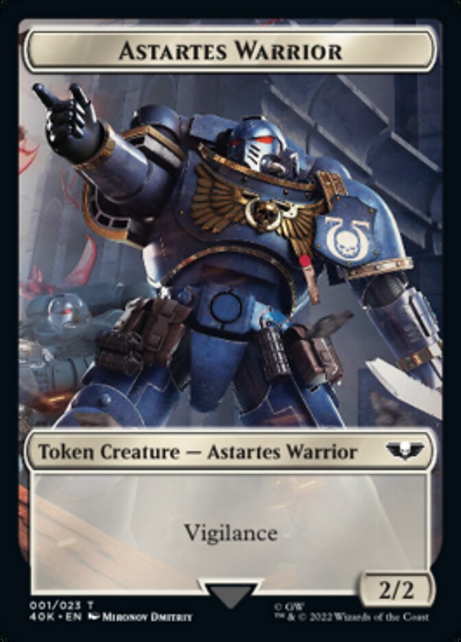 Astartes Warrior (001) // Clue Double-sided Token [Universes Beyond: Warhammer 40,000 Tokens] | All Aboard Games
