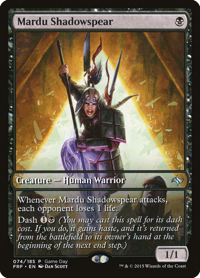 Mardu Shadowspear (Game Day) [Fate Reforged Promos] | All Aboard Games