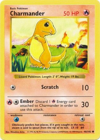 Charmander (46/102) [Base Set Shadowless Unlimited] | All Aboard Games