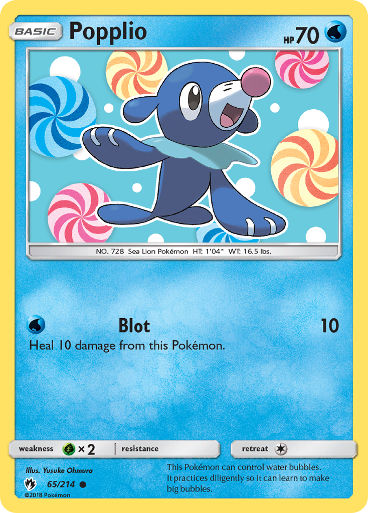 Popplio (65/214) [Sun & Moon: Lost Thunder] | All Aboard Games