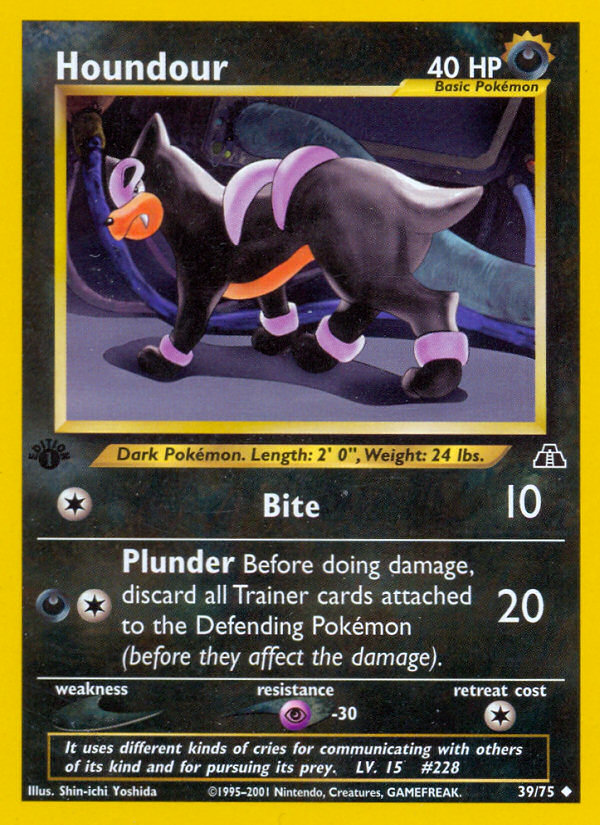 Houndour (39/75) [Neo Discovery 1st Edition] | All Aboard Games