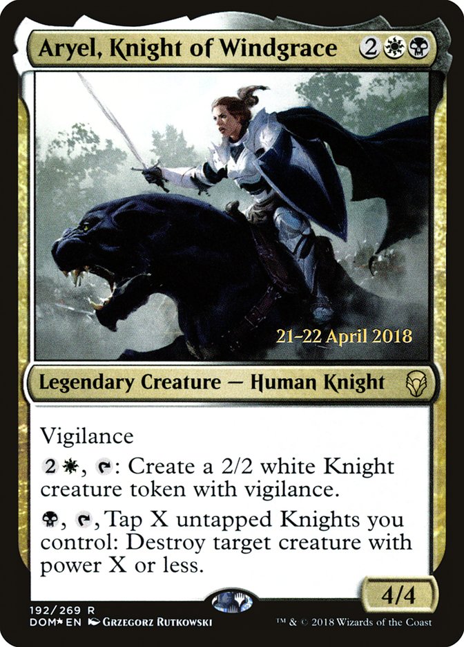 Aryel, Knight of Windgrace  [Dominaria Prerelease Promos] | All Aboard Games
