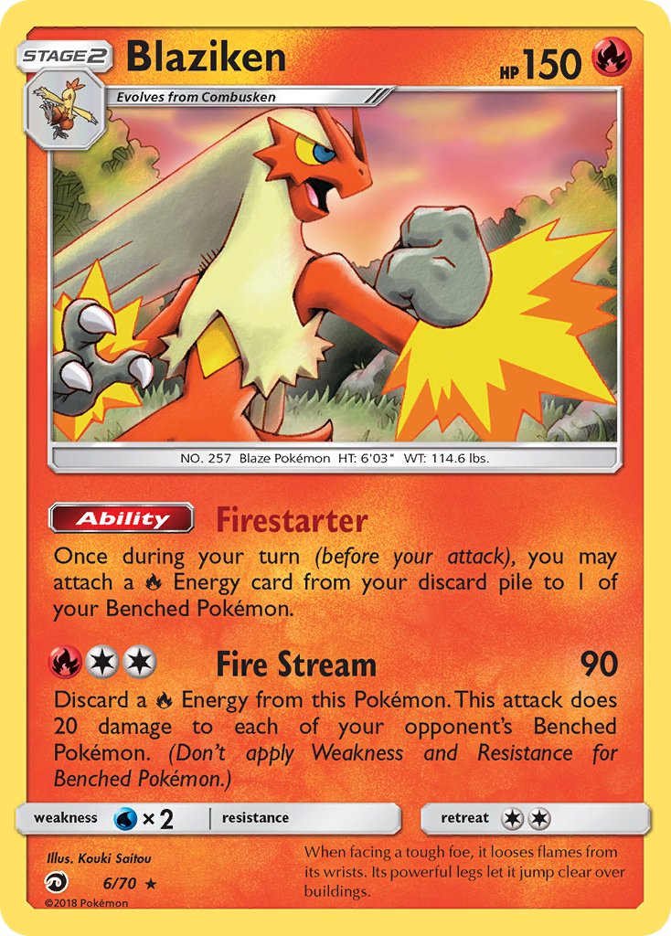 Blaziken (6/70) (Theme Deck Exclusive) [Sun & Moon: Dragon Majesty] | All Aboard Games