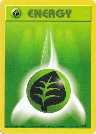 Grass Energy (99/102) [Base Set Shadowless Unlimited] | All Aboard Games