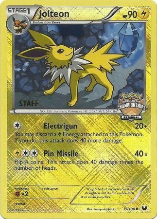 Jolteon (37/108) (Regional Championship 2013 Promo Staff) [Black & White: Dark Explorers] | All Aboard Games