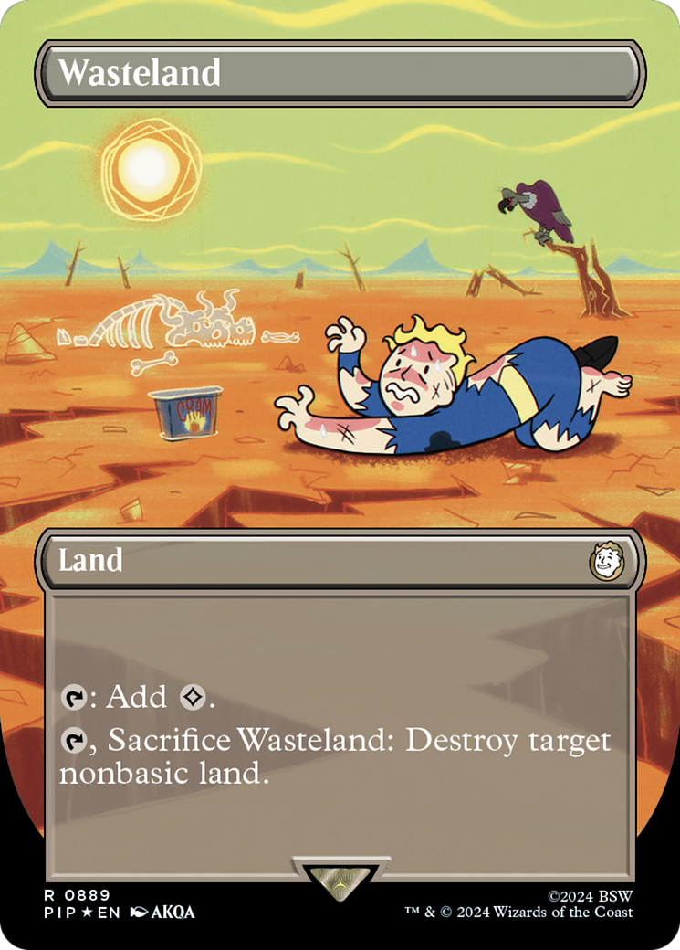 Wasteland (Borderless) (Surge Foil) [Fallout] | All Aboard Games