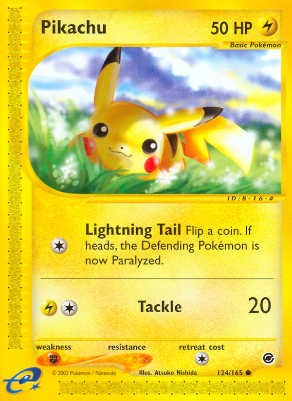 Pikachu (124/165) [Expedition: Base Set] | All Aboard Games