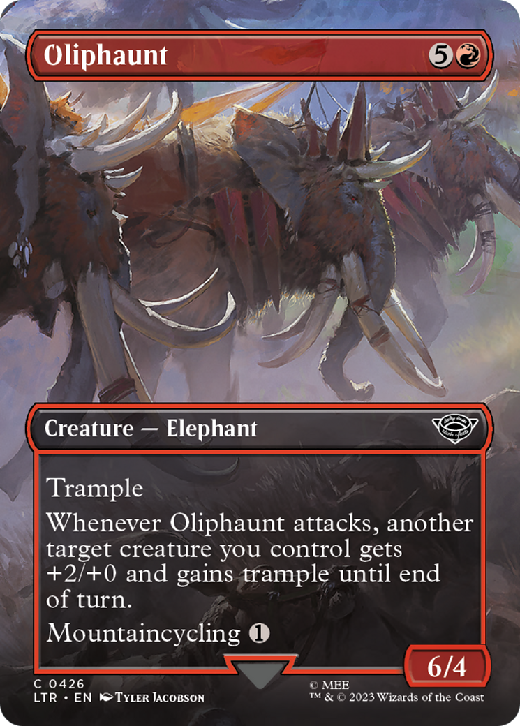 Oliphaunt (Borderless Alternate Art) [The Lord of the Rings: Tales of Middle-Earth] | All Aboard Games