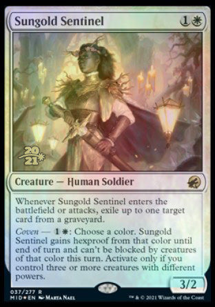 Sungold Sentinel [Innistrad: Midnight Hunt Prerelease Promos] | All Aboard Games