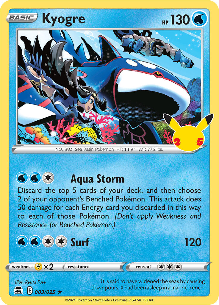 Kyogre (003/025) [Celebrations: 25th Anniversary] | All Aboard Games