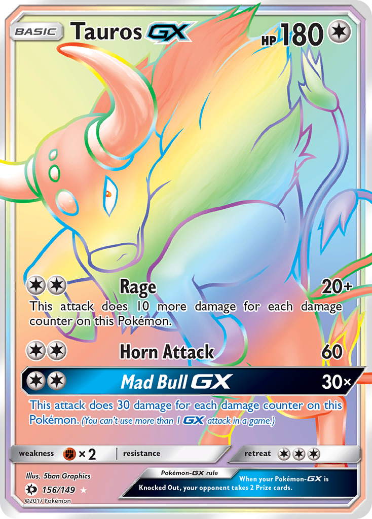 Tauros GX (156/149) [Sun & Moon: Base Set] | All Aboard Games