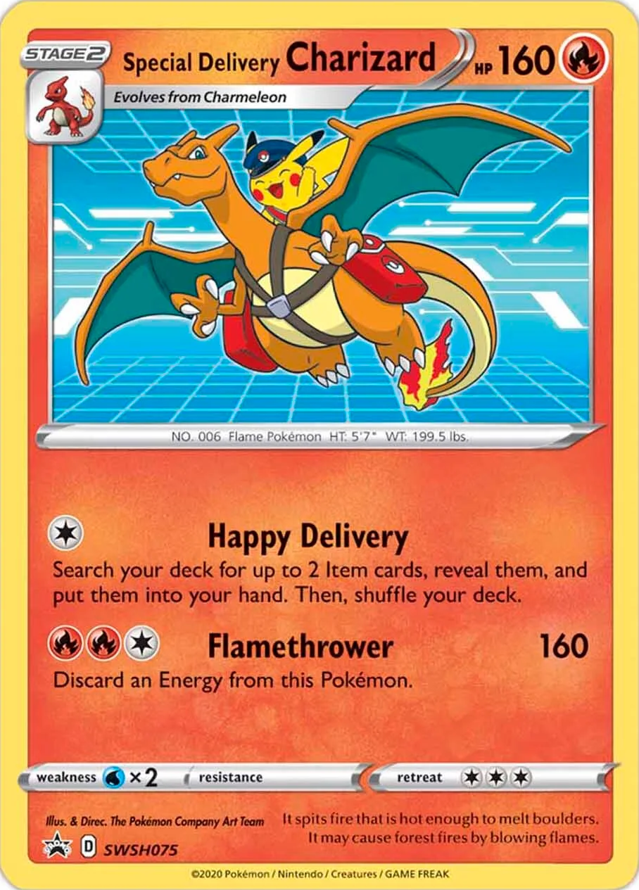 Special Delivery Charizard (SWSH075) [Sword & Shield: Black Star Promos] | All Aboard Games